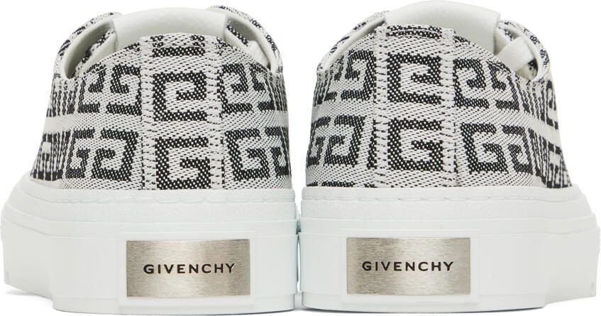 Givenchy Black  White 4G Jacquard City Sneakers