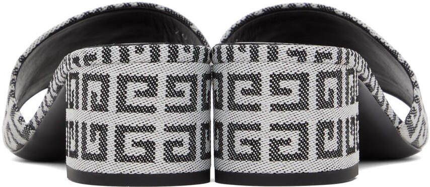 Givenchy Black  White 4G Heeled Sandals