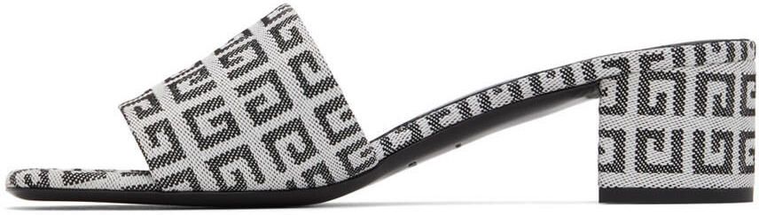 Givenchy Black  White 4G Heeled Sandals - Picture 3