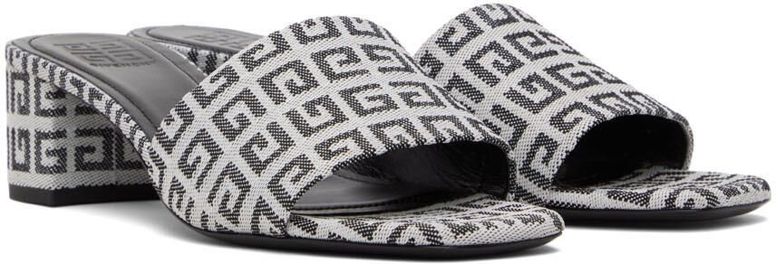 Givenchy Black  White 4G Heeled Sandals - Picture 2