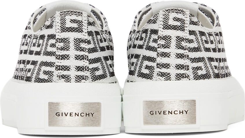 Givenchy Black  White 4G Jacquard City Sneakers