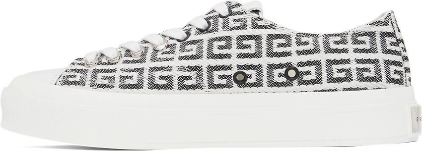 Givenchy Black  White 4G Jacquard City Sneakers - Picture 3