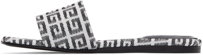Givenchy Black  White 4G Sandals - Picture 4