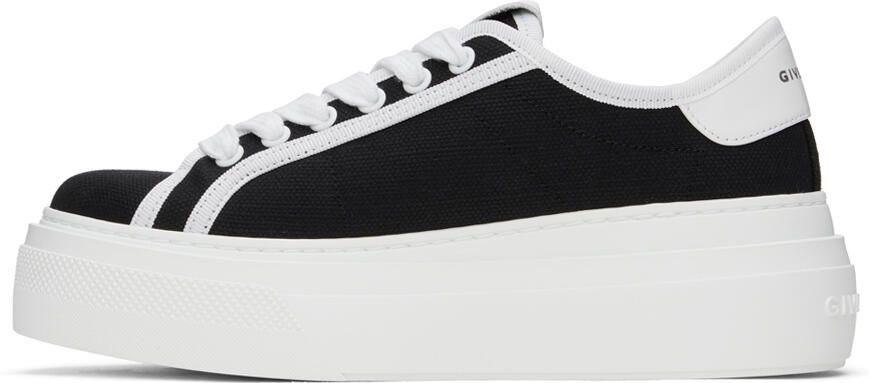 Givenchy Black  White City Platform Sneakers - Picture 3