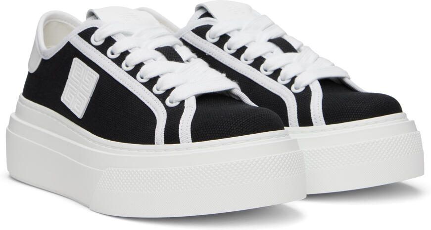 Givenchy Black  White City Platform Sneakers - Picture 2