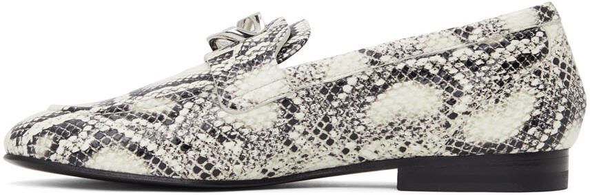 Givenchy Black  White Python G Chain Loafers - Picture 4