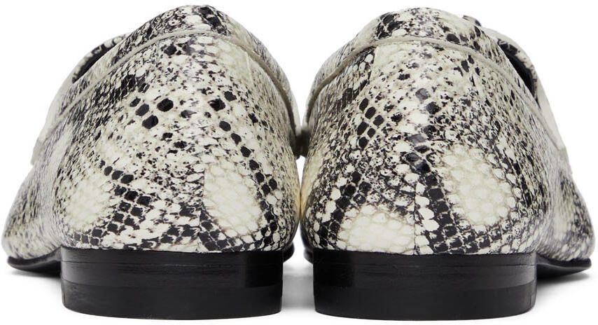 Givenchy Black  White Python G Chain Loafers - Picture 2