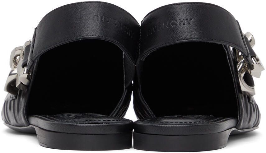 Givenchy Black G Chain Slingback Mules - Picture 2