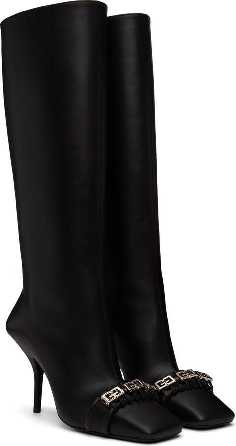 Givenchy Black G Woven Boots - Picture 3