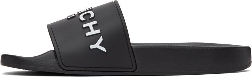 Givenchy Black Logo Flat Sandals - Picture 2