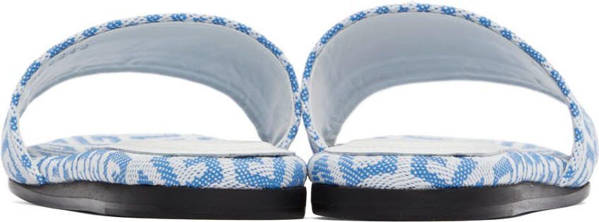 Givenchy Blue  White 4G Flat Sandals