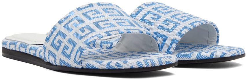 Givenchy Blue  White 4G Flat Sandals - Picture 2