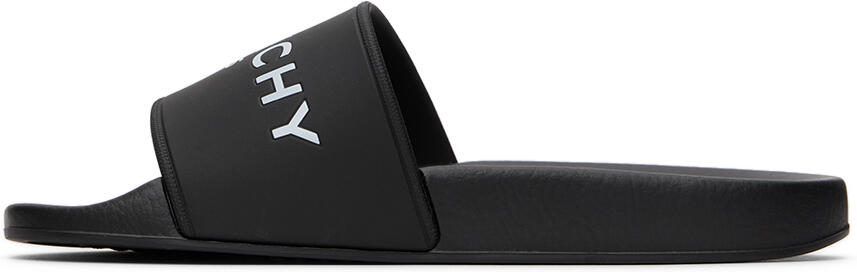 Givenchy Kids Black Logo Slides - Picture 4