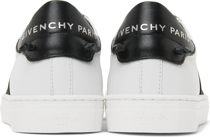 Givenchy Kids White  Black Logo Band Sneakers