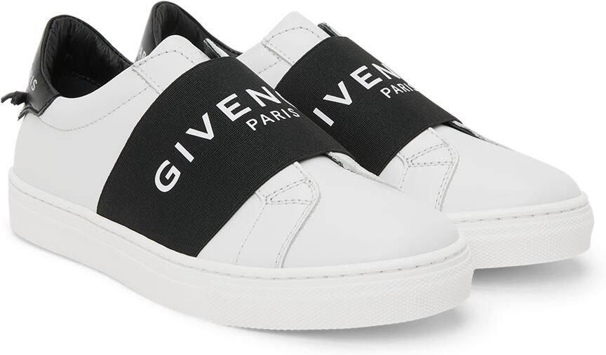Givenchy Kids White  Black Logo Band Sneakers - Picture 2
