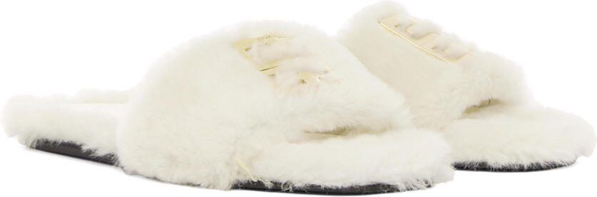 Givenchy Off-White Shearling 4G Mules - Picture 3
