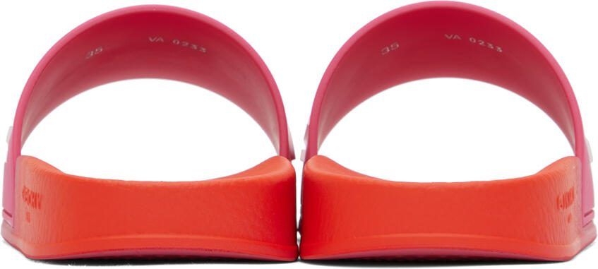 Givenchy Pink  Orange Embossed Slides