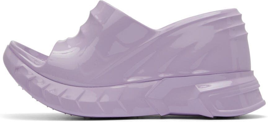 Givenchy Purple Marshmallow Wedge Sandals - Picture 3