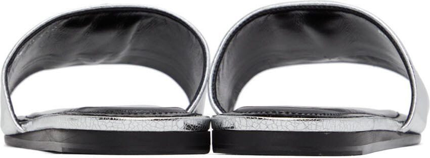 Givenchy Silver 4G Flat Mules