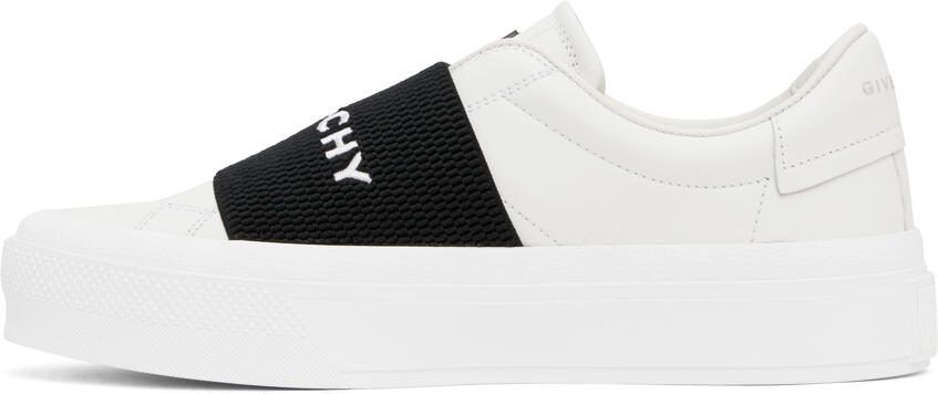 Givenchy White  Black City Sport Webbing Sneakers - Picture 3