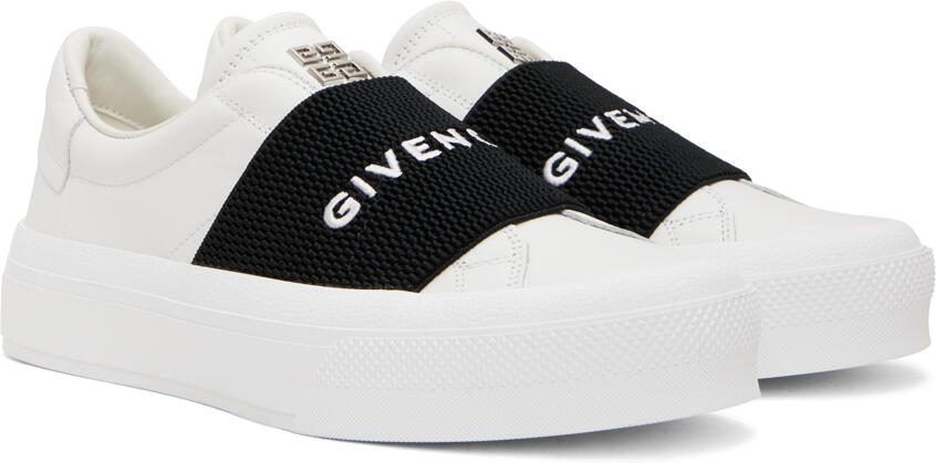 Givenchy White  Black City Sport Webbing Sneakers - Picture 2