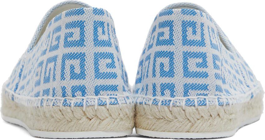 Givenchy White  Blue 4G Espadrilles