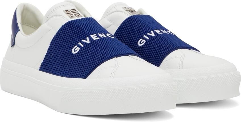 Givenchy White  Blue City Sport Low-Top Sneakers - Picture 2