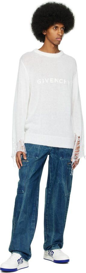 Givenchy White  Blue G4 Sneakers - Picture 4
