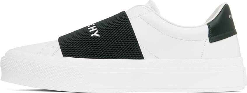 Givenchy White  Green City Sport Webbing Sneakers - Picture 3