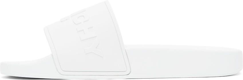 Givenchy White Logo Flat Sandals - Picture 3