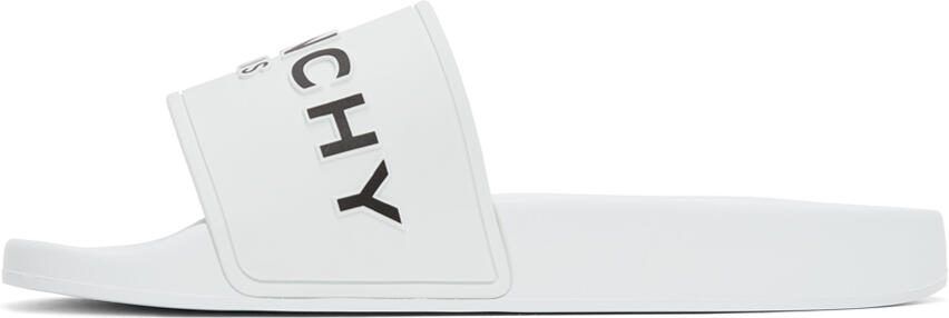 Givenchy White Logo Flat Sandals - Picture 2