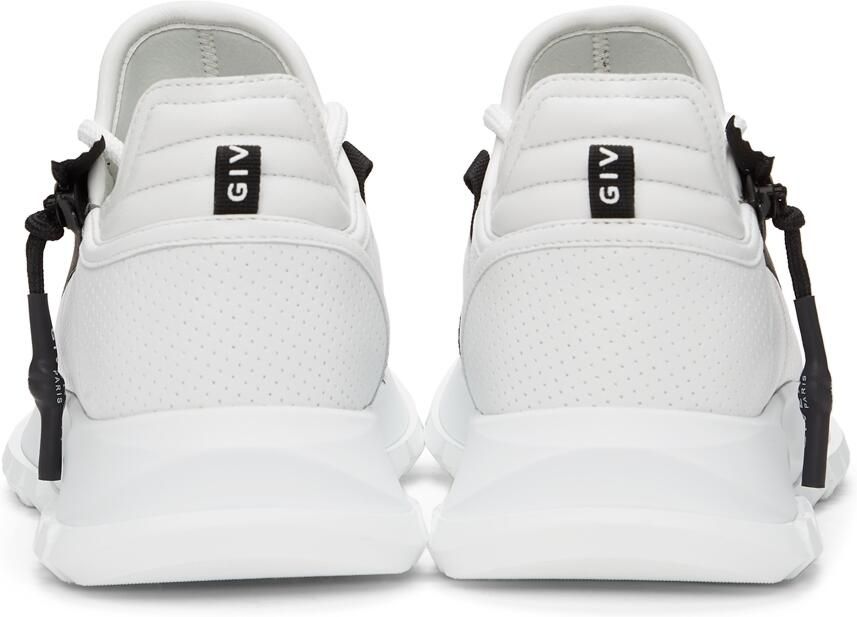 Givenchy White Perforated Leather Spectre Runner Zip Low Sneakers - Picture 2
