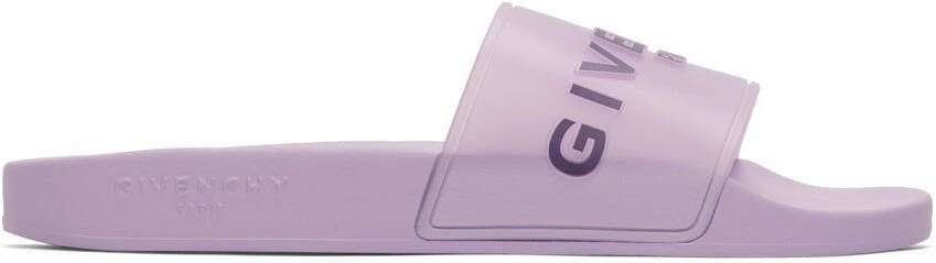 Givenchy Purple Logo Flat Sandals