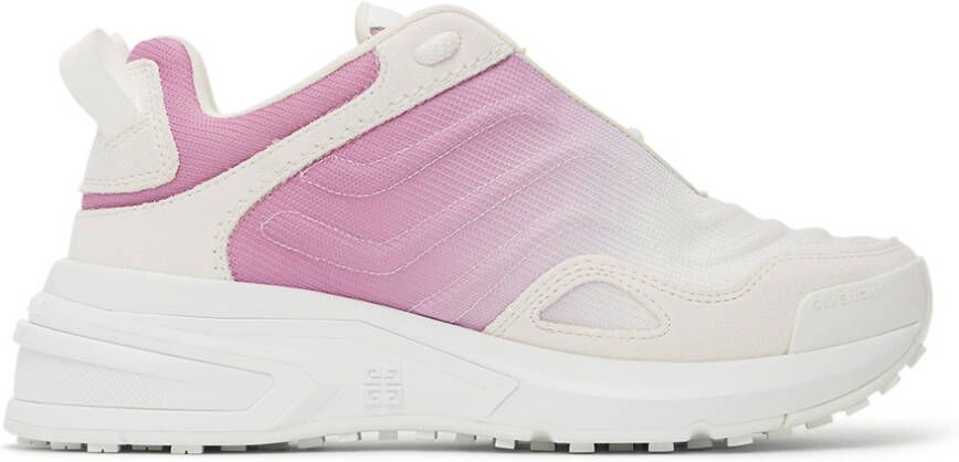 Givenchy White  Pink GIV 1 Light Runner Sneakers - Picture 5