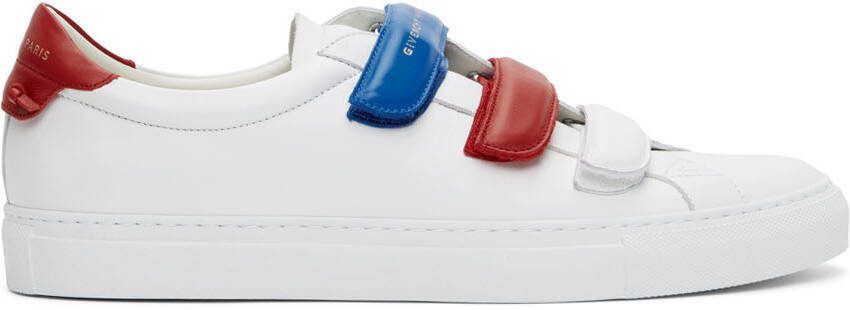 Givenchy White  Red Velcro Urban Knots Sneakers - Picture 5