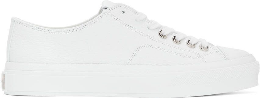 Givenchy White Leather City Sneakers - Picture 5