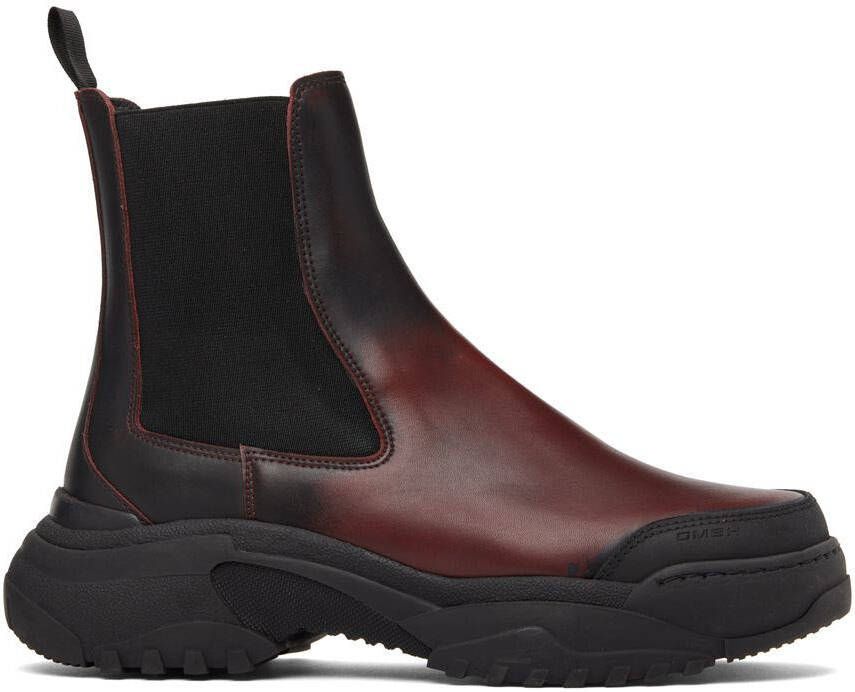 GmbH Black  Red Sprayed Chelsea Boots - Picture 5