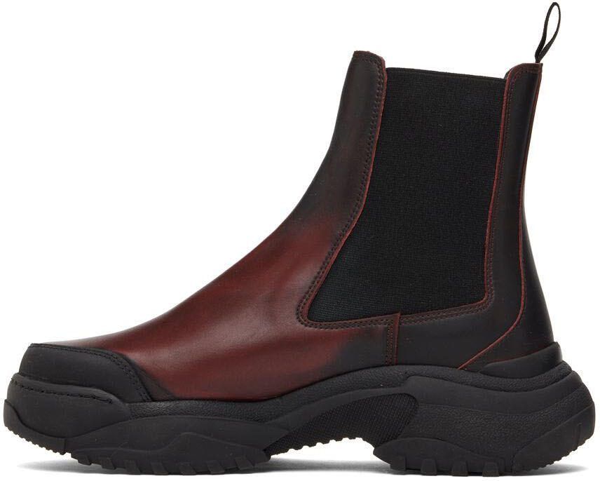 GmbH Black  Red Sprayed Chelsea Boots - Picture 3