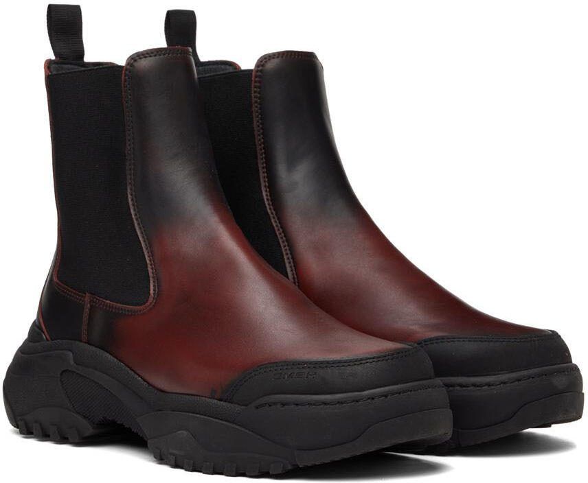 GmbH Black  Red Sprayed Chelsea Boots - Picture 2