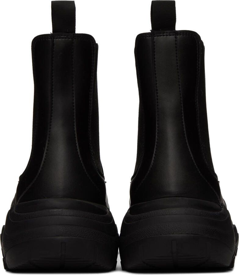 GmbH Black Faux-Leather Chelsea Boots