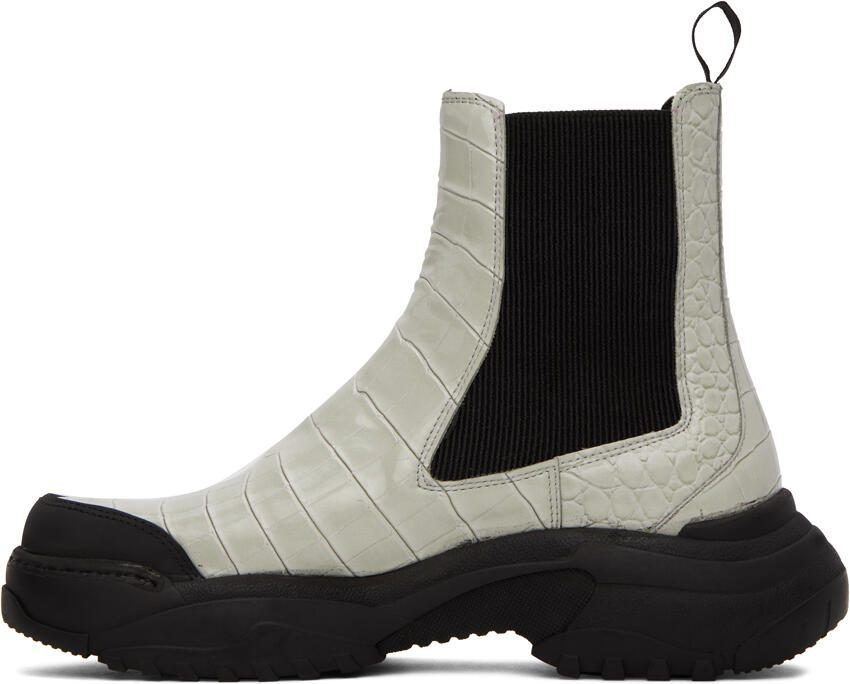 GmbH Gray Croc Chelsea Boots - Picture 3