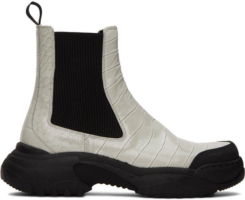 GmbH Gray Croc Chelsea Boots - Picture 5