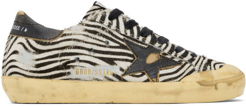 Golden Goose Black  White Superstar Classic Sneakers - Picture 5