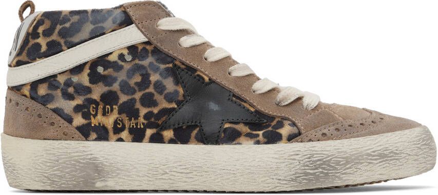 Golden Goose Brown  Black Mid Star Classic Sneakers - Picture 5