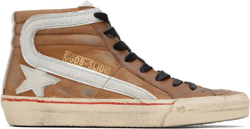 Golden Goose Brown Slide Sneakers - Picture 5