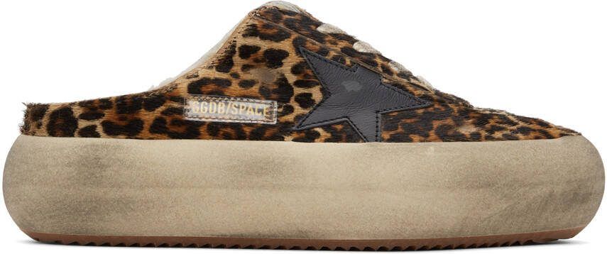 Golden Goose Brown Space-Star Sabot Sneakers - Picture 5