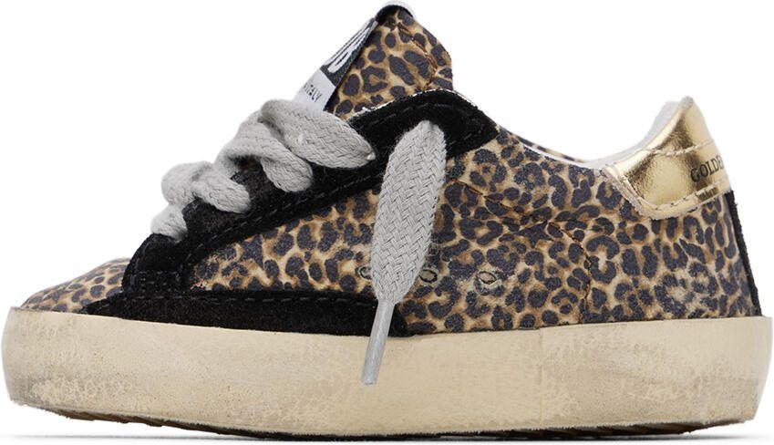 Golden Goose Baby Beige  Brown Leopard Super-Star Sneakers - Picture 2