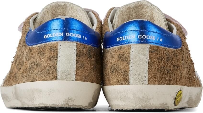 Golden Goose Baby Tan Leopard Old School Velcro Sneakers - Picture 2