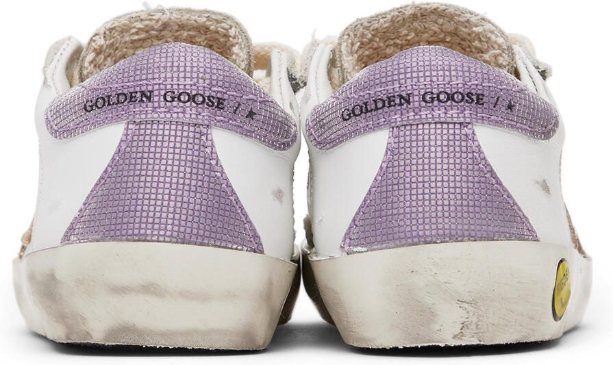 Golden Goose Baby White  Gold Superstar Classic Sneakers