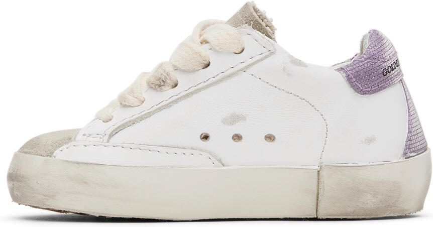 Golden Goose Baby White  Gold Superstar Classic Sneakers - Picture 3